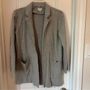 J.Crew Heather Gray Knit Open Cardigan Jacket